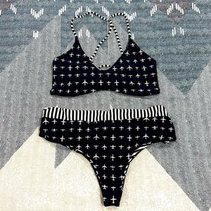 Boys + Arrows, aviation airplane bikini RARE